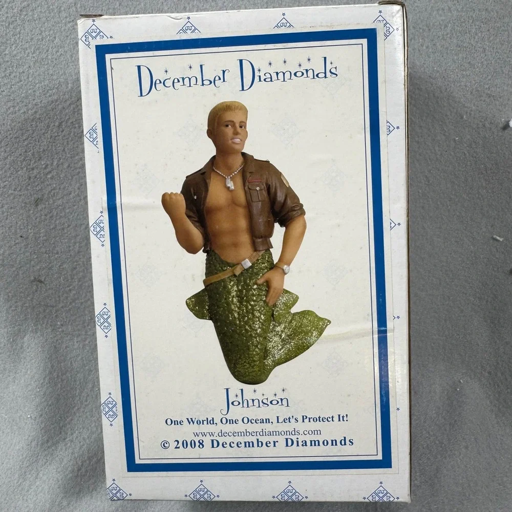 December Diamonds Johnson Merman Ornament 2008 Military Dog Tags Retired Box
